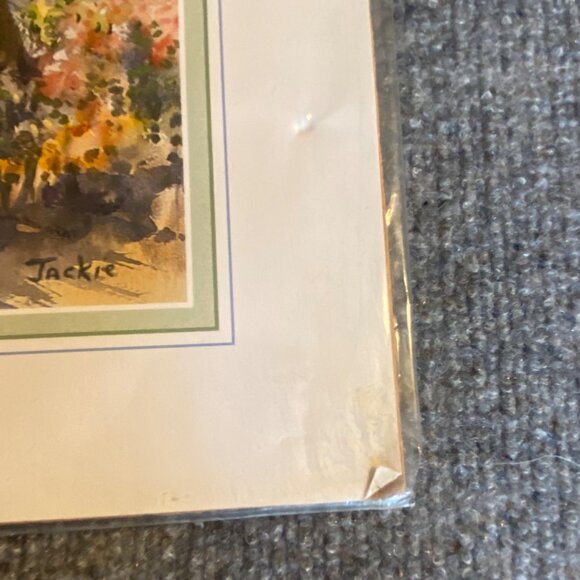 Tropical Beach Scene Litho Art Print By Jackie Sailboat VTG 1999 Scafa Art 20x16 - Picture 5 of 12